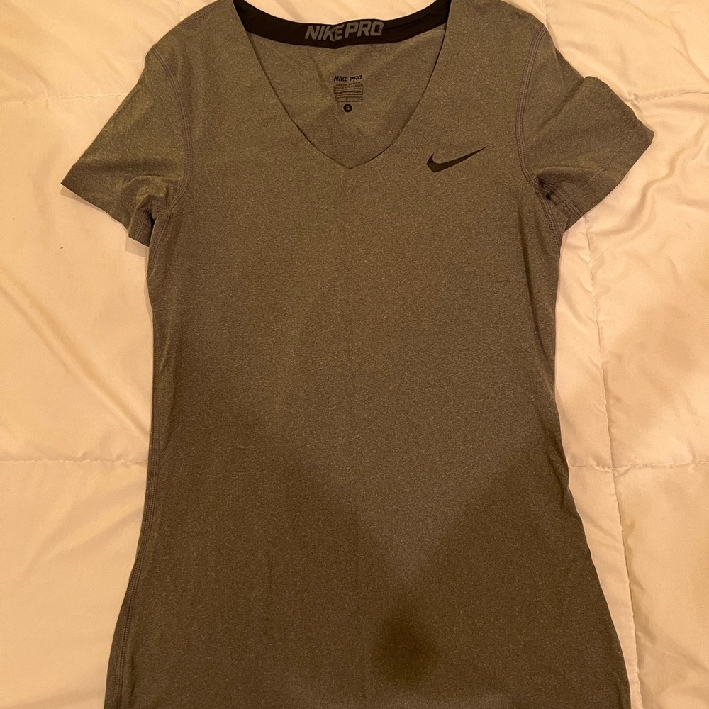 Nike pro v neck shirt